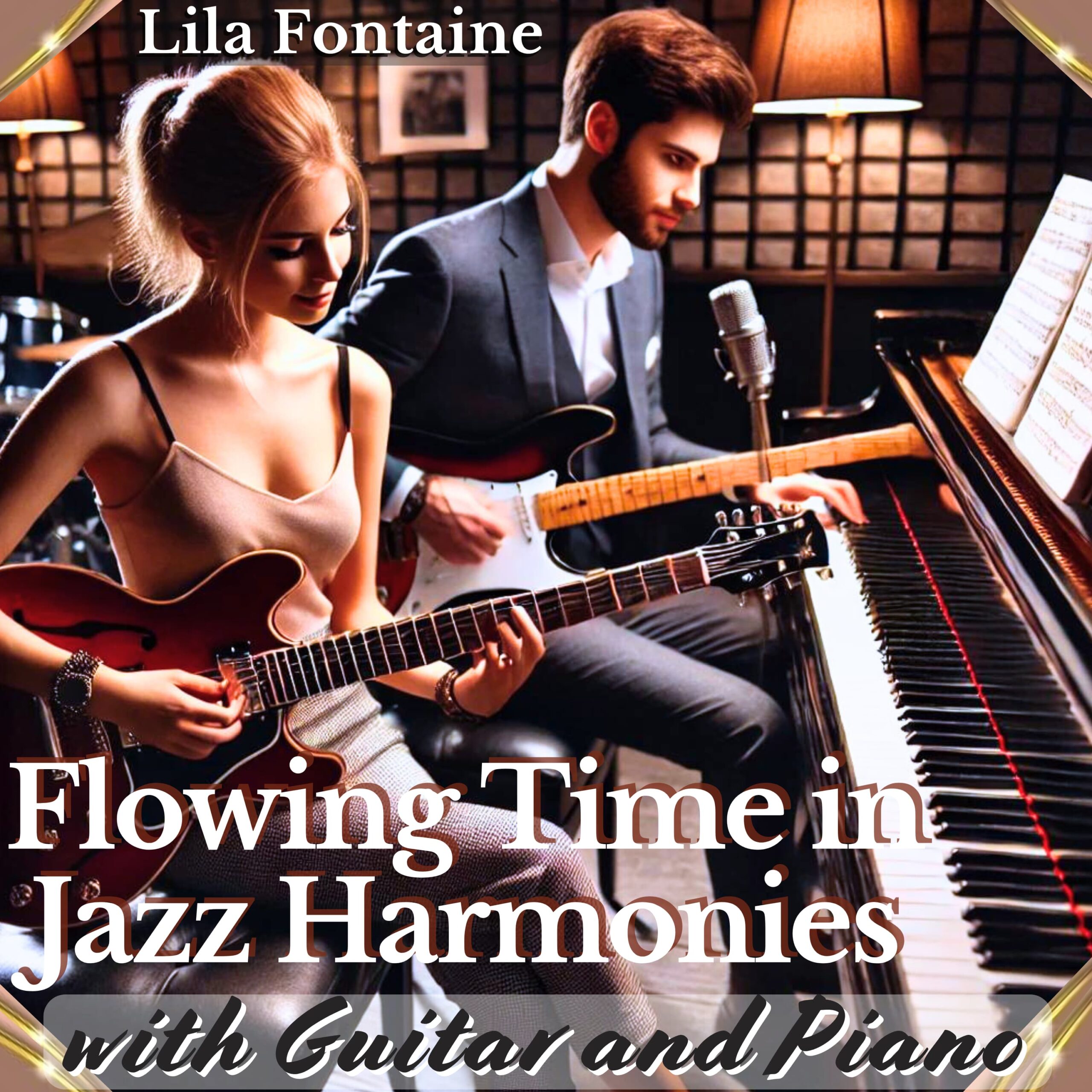 Flowing Time in Jazz Harmonies with Guitar and Piano Lila Fontaine Jazz BGM