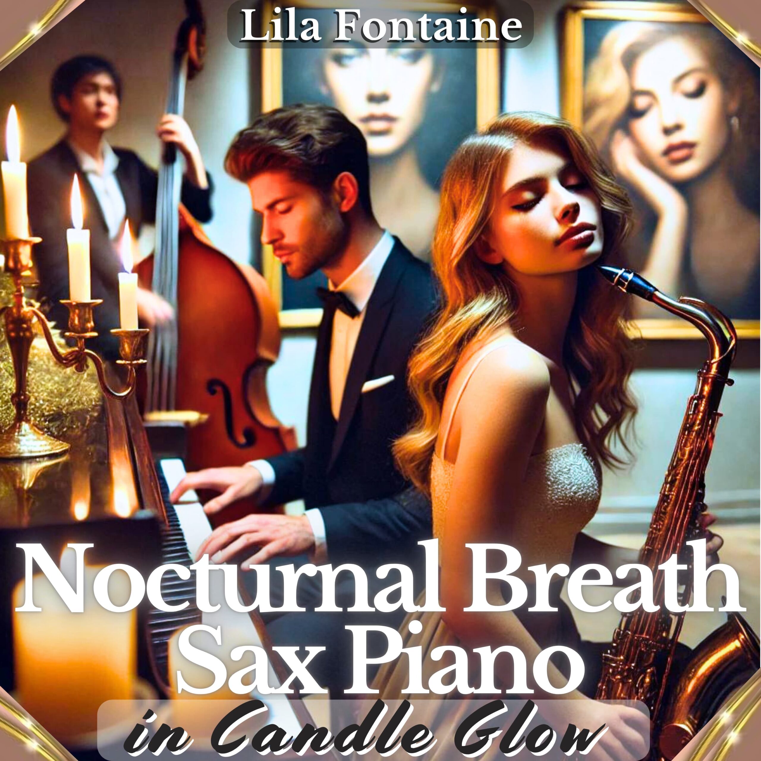 Nocturnal Breath Sax Piano in Candle Glow Lila Fontaine Jazz BGM